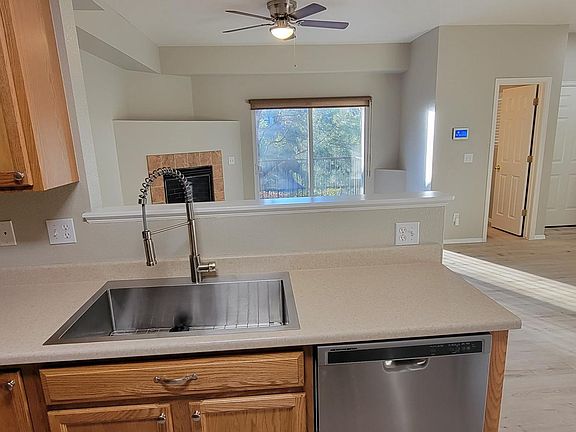 Professional style chef's sink overlooking living area