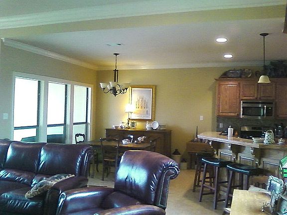 Open living area - lots of windows for viewing of the lake