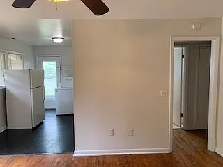 Living Room view to Kitchen and Hall