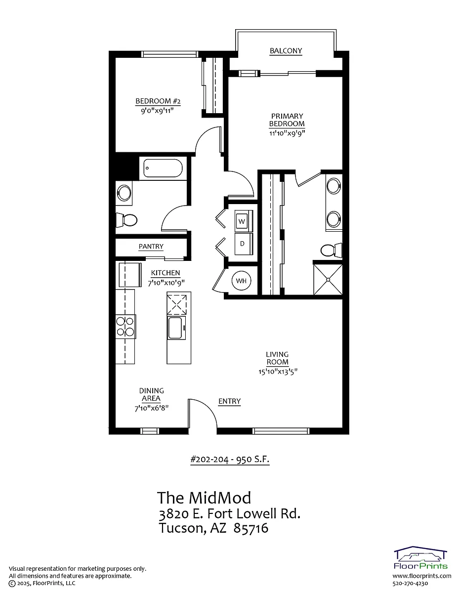 Floor plan Units 202-204