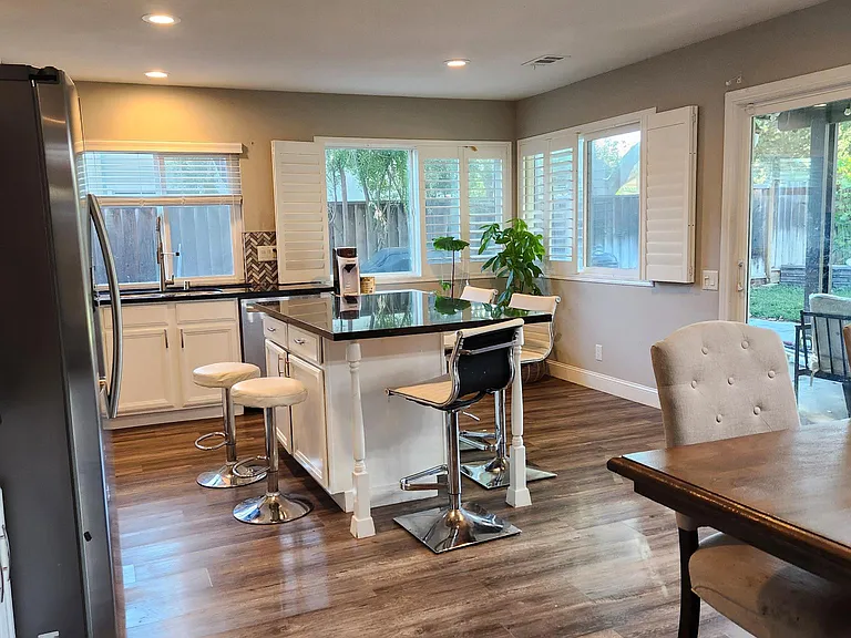 kitchen and dining area