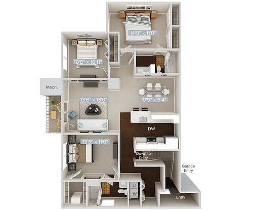 Floor plan C2G-1283