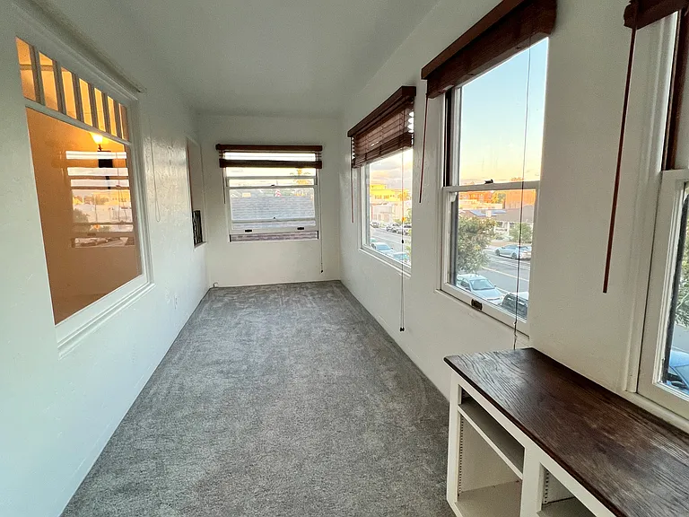 front porch looking east