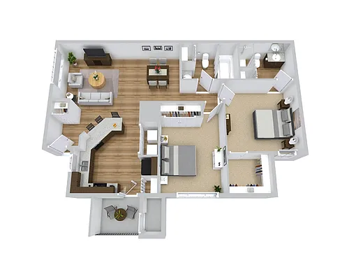 Floor plan Two Bedroom