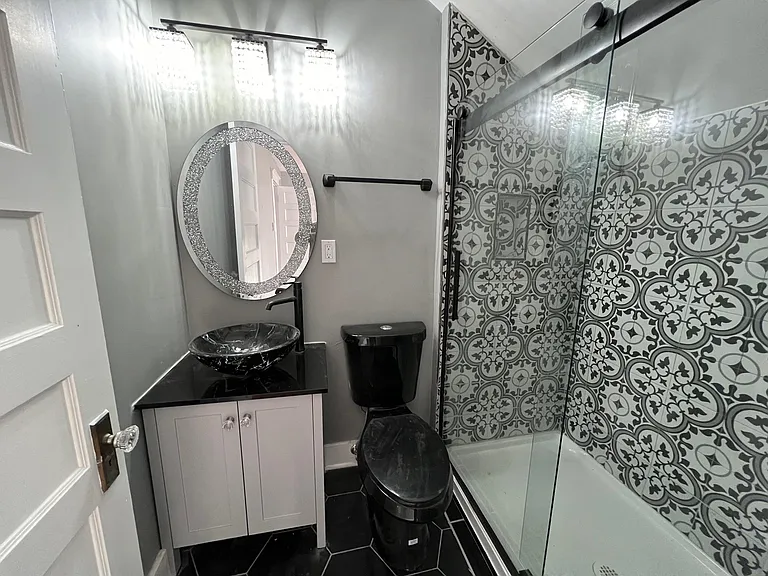 glass enclosed shower