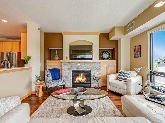 Updated fireplace/cabinets