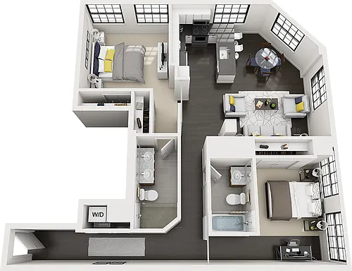 Floor plan 2 Bed/2 Bath-b20g