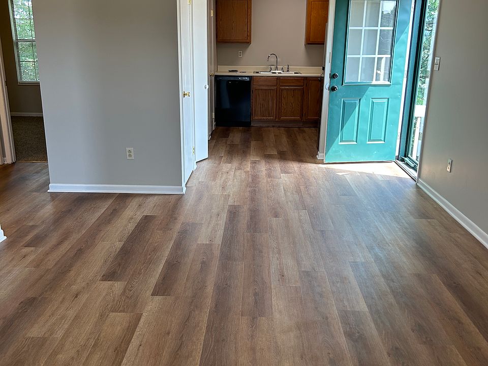 Open living room and kitchen area.