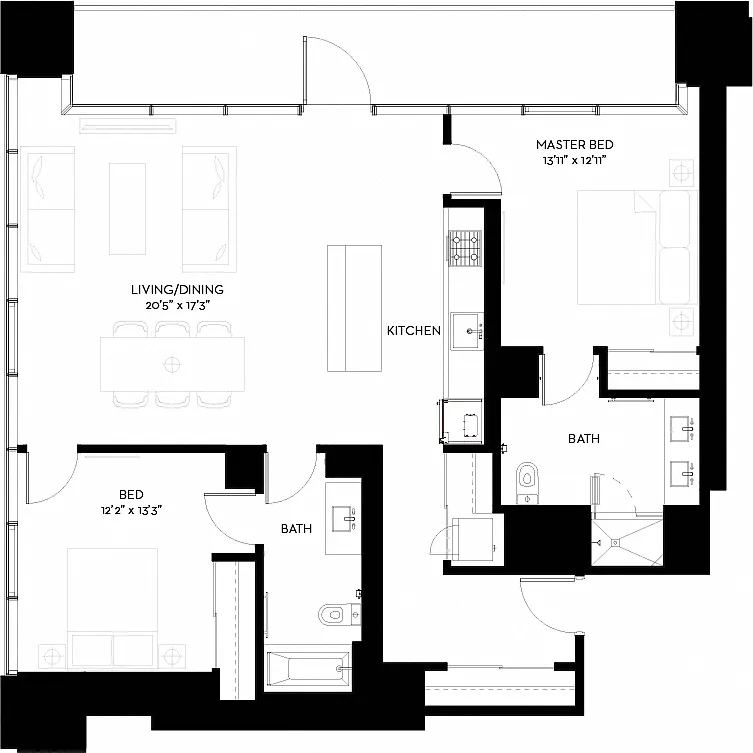 Floor plan 2-B