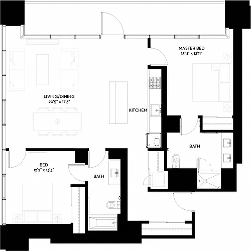 Floor plan 2-B