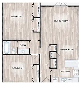 Floor plan 2/1.00