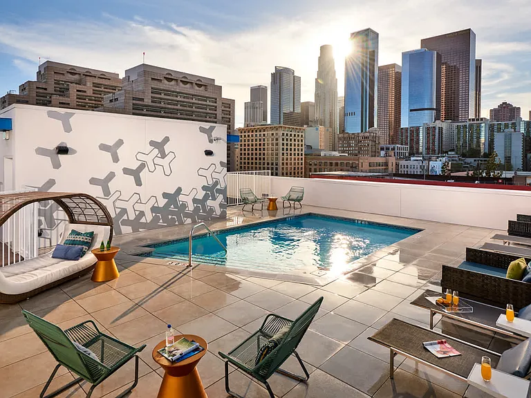 Rooftop Swimming Pool and Lounge Space