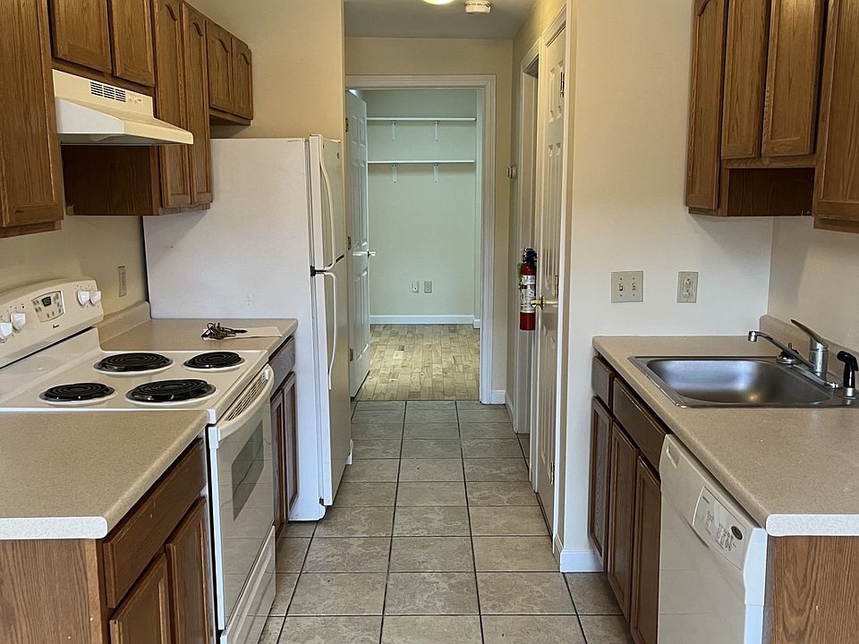 Galley style kitchen with pantry