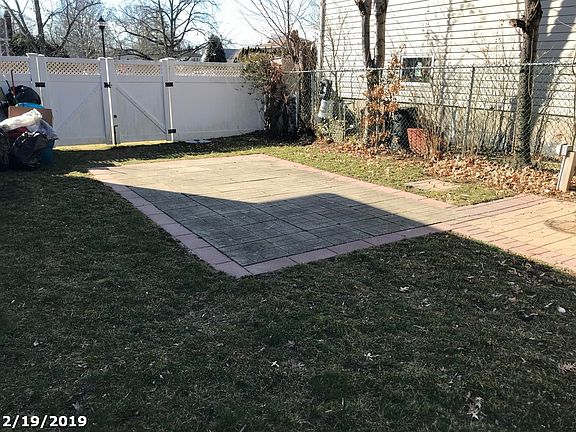 Inside yard parking pad