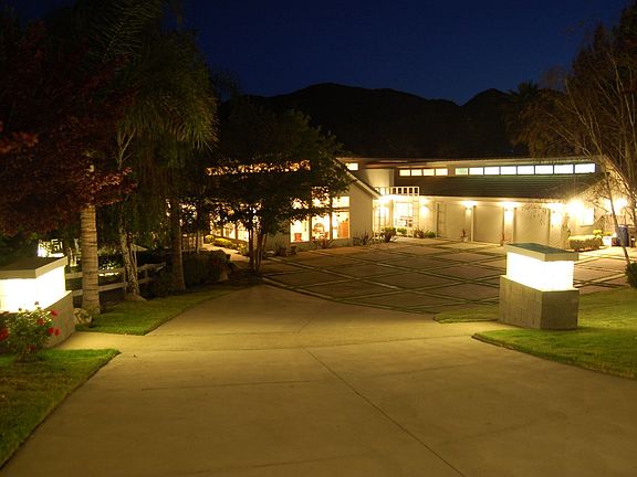 Entrance at night