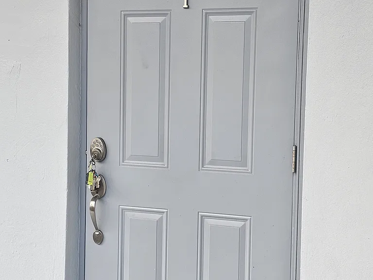 Be number one. Has automatic door closer. Door lock is combination or key