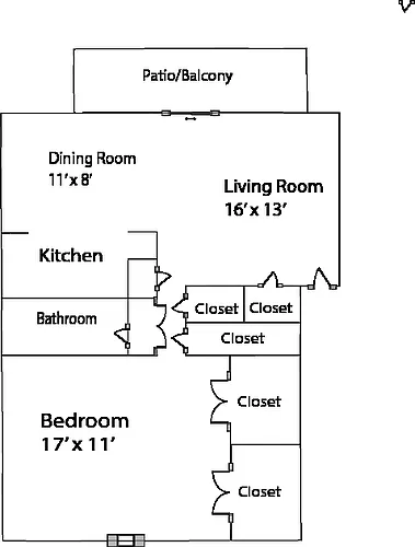 Floor plan 1 Bed - 675