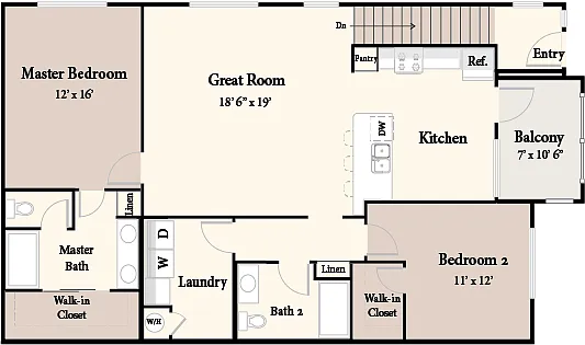 Floor plan The Flats Plan 7 - Upstairs