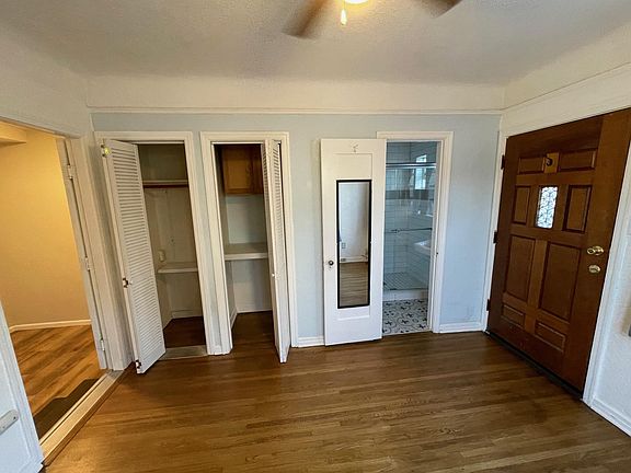 Bedroom has two closets
