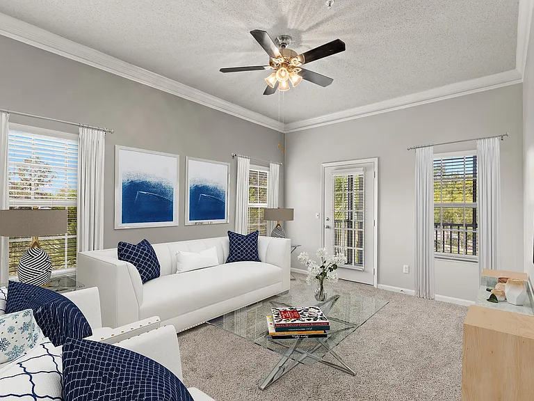 Living Room with Balcony Access