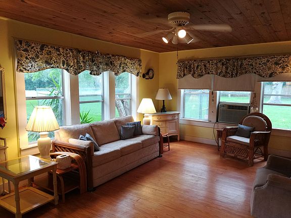 Family room with a glimse of water