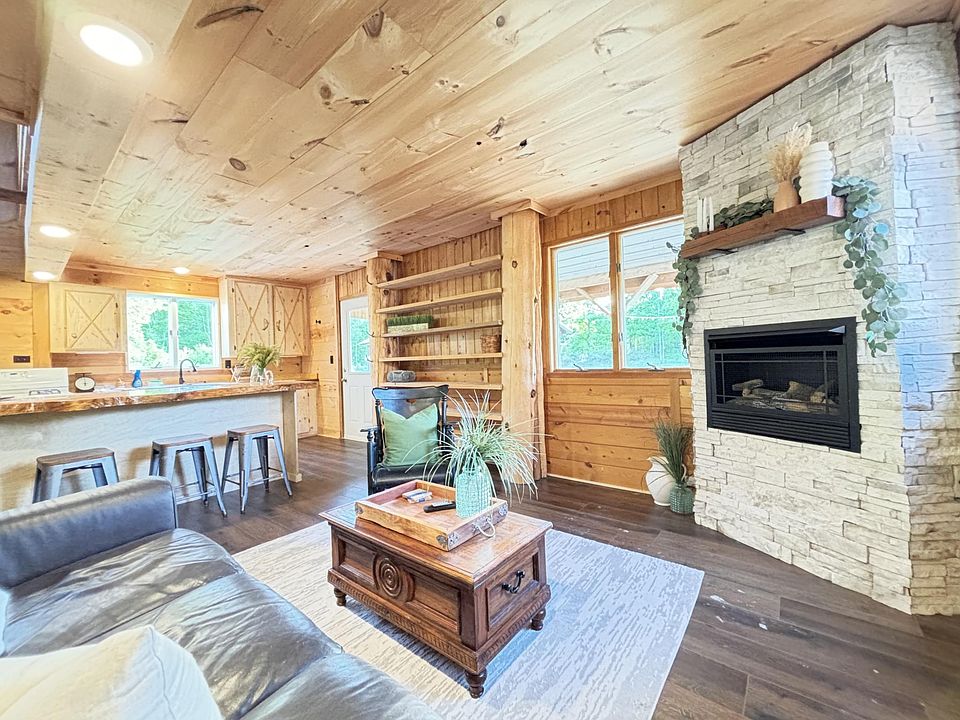 Brand new fireplace, flooring, and lighting.