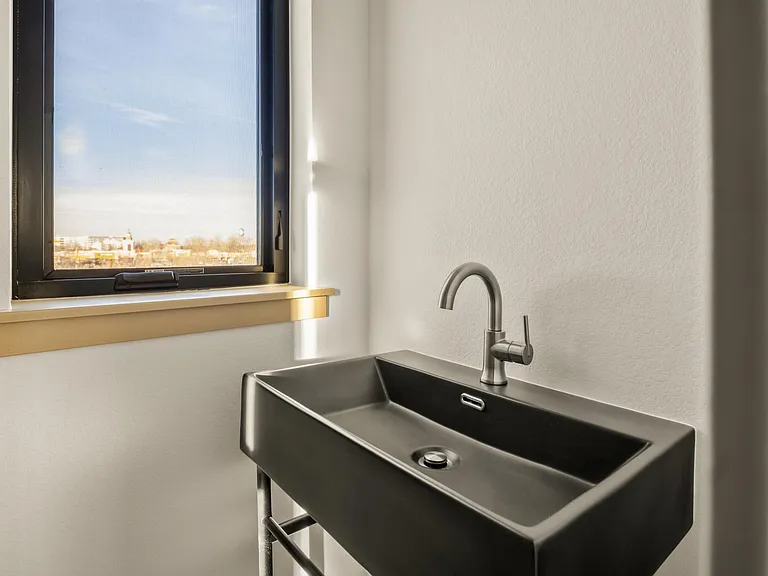 Rooftop powder half bathroom