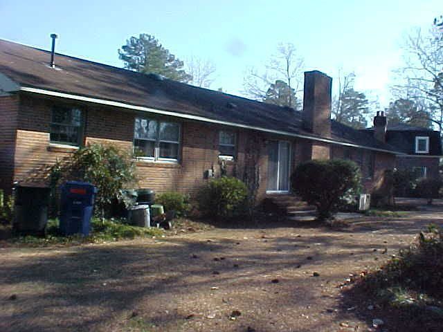 rear of the home