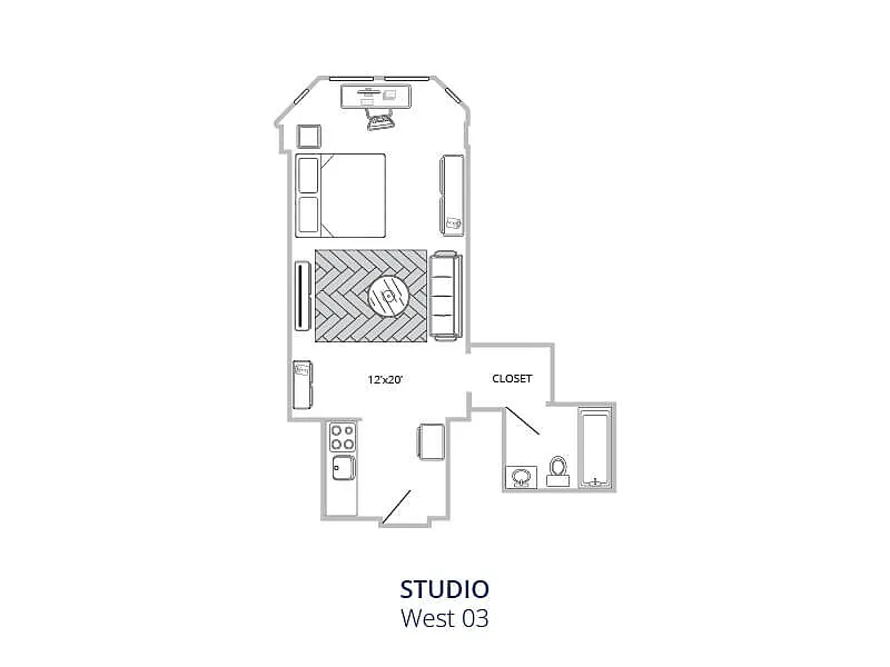 Floor plan Studio West 03