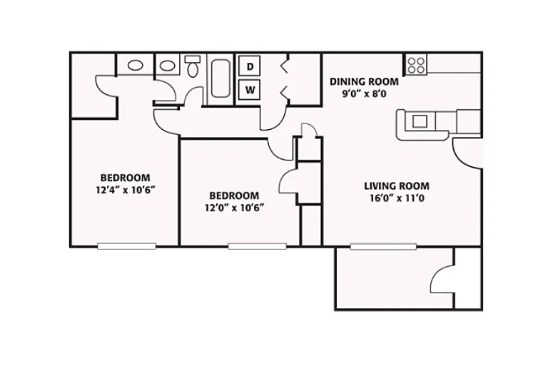 Floor plan 840 SQ