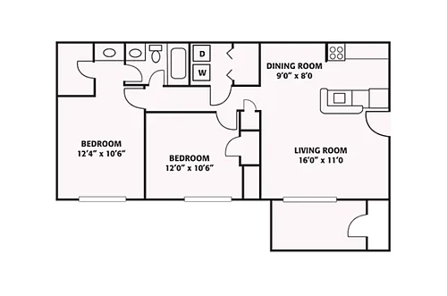 Floor plan 840 SQ