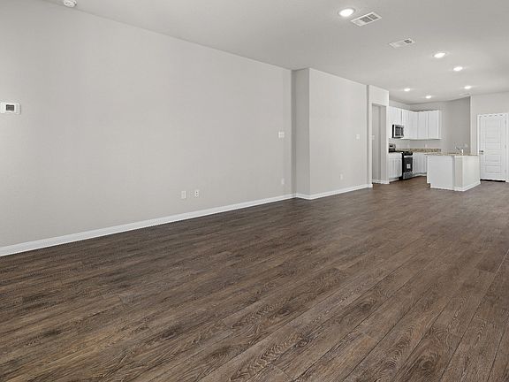 Family Room to Kitchen and Dining Area