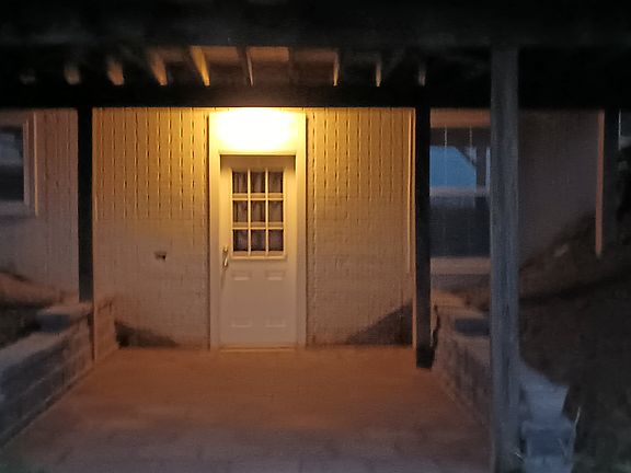 Photo @ night.
To the left side of the rear of the house is a mounted motion activated led spot light for safety, security & visibility!