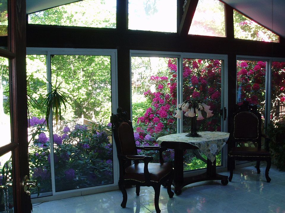 Solarium overlooks gardens