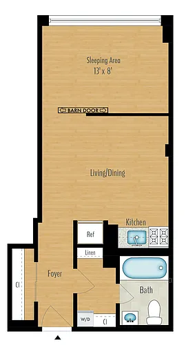 Floor plan Junior 1-Bedroom