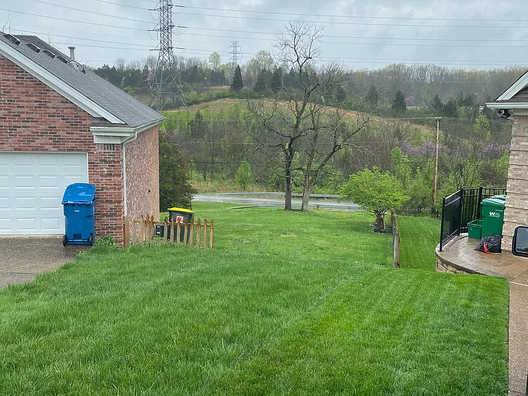 Side yard from the front of the house..! No privacy fence.