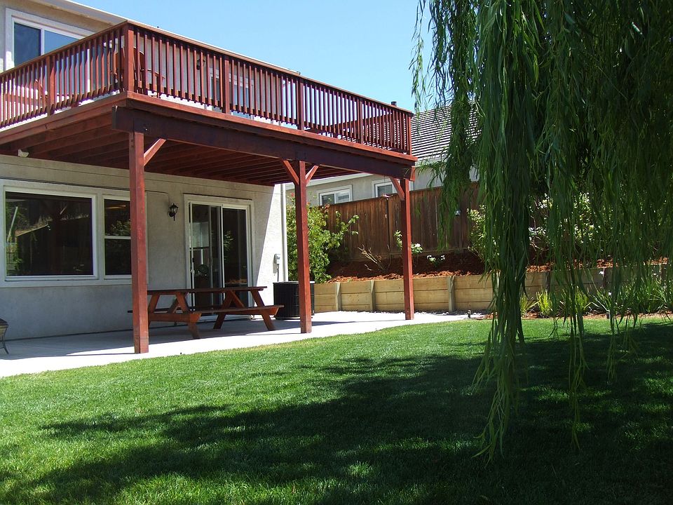 Balcony and backyard