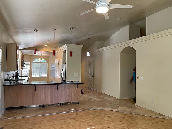 View of kitchen & dining room from living room