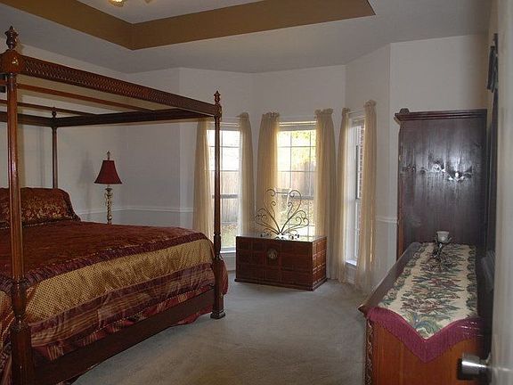 Awesome master bedroom with fire place.