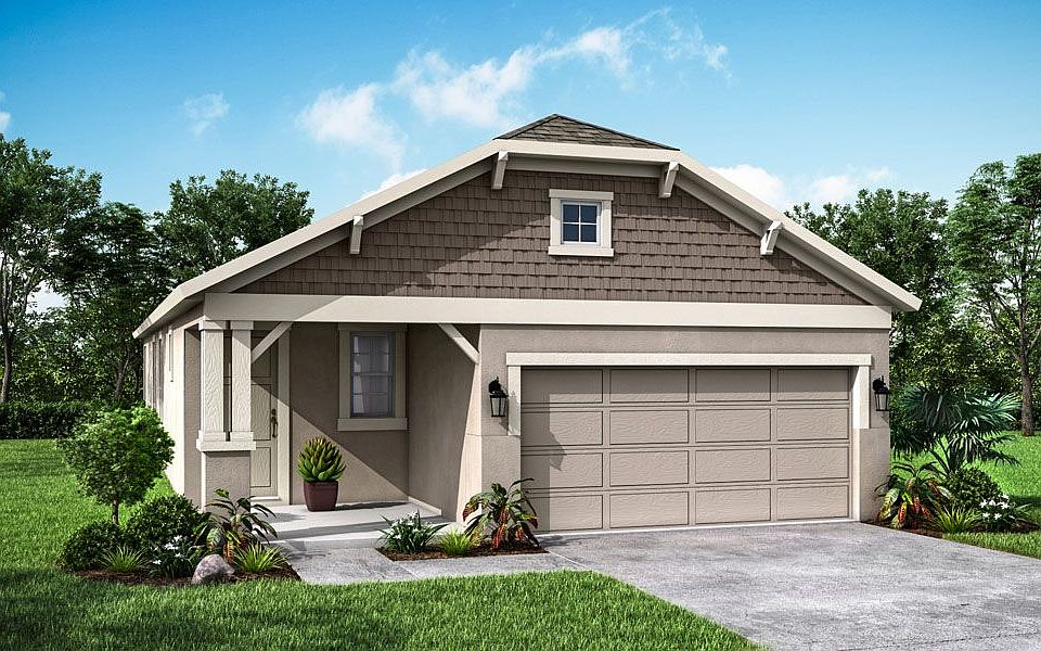 Flora English Country Craftsman elevation A only available at Bridgewater in Lakeland FL by William