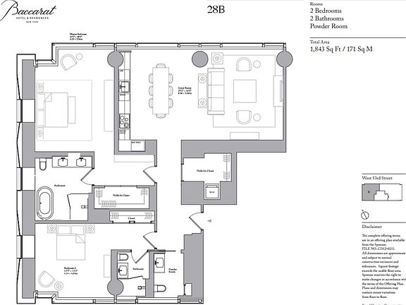 2nd image of 20 W 53rd St #28B