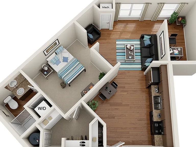 1x1 Den- FLATS AT CARRS HILL ATHENS - FACH