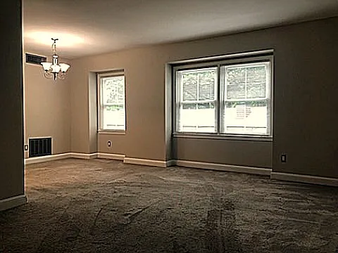 living room and dining room areas