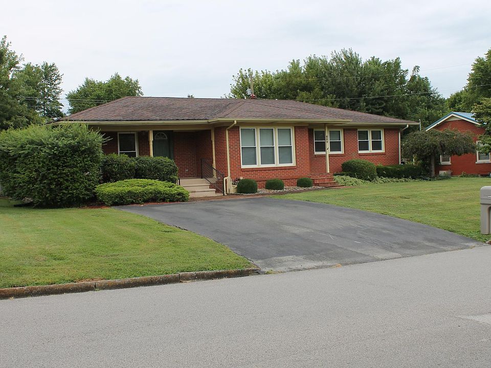 Front view with parking area