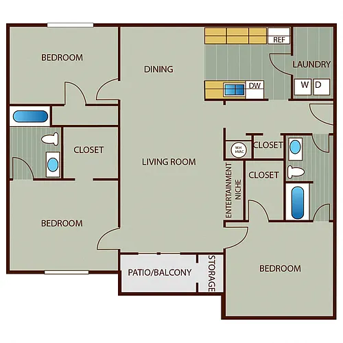 Floor plan 3 Bedroom