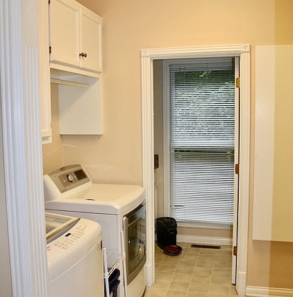 Laundry room and half bath.