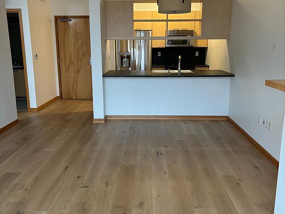 Living room and kitchen from balcony