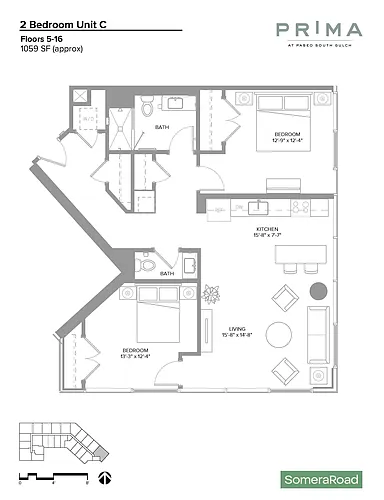 Floor plan 2C