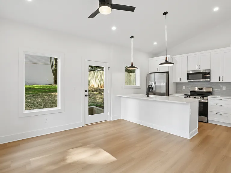 Kitchen and side entrance