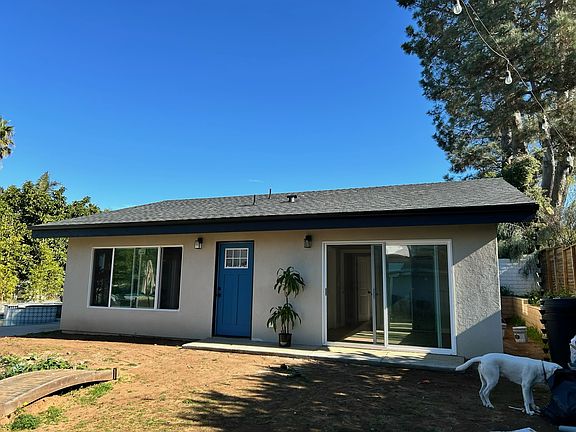 View of the front of the house - fencing and landscaping will be added for extra privacy